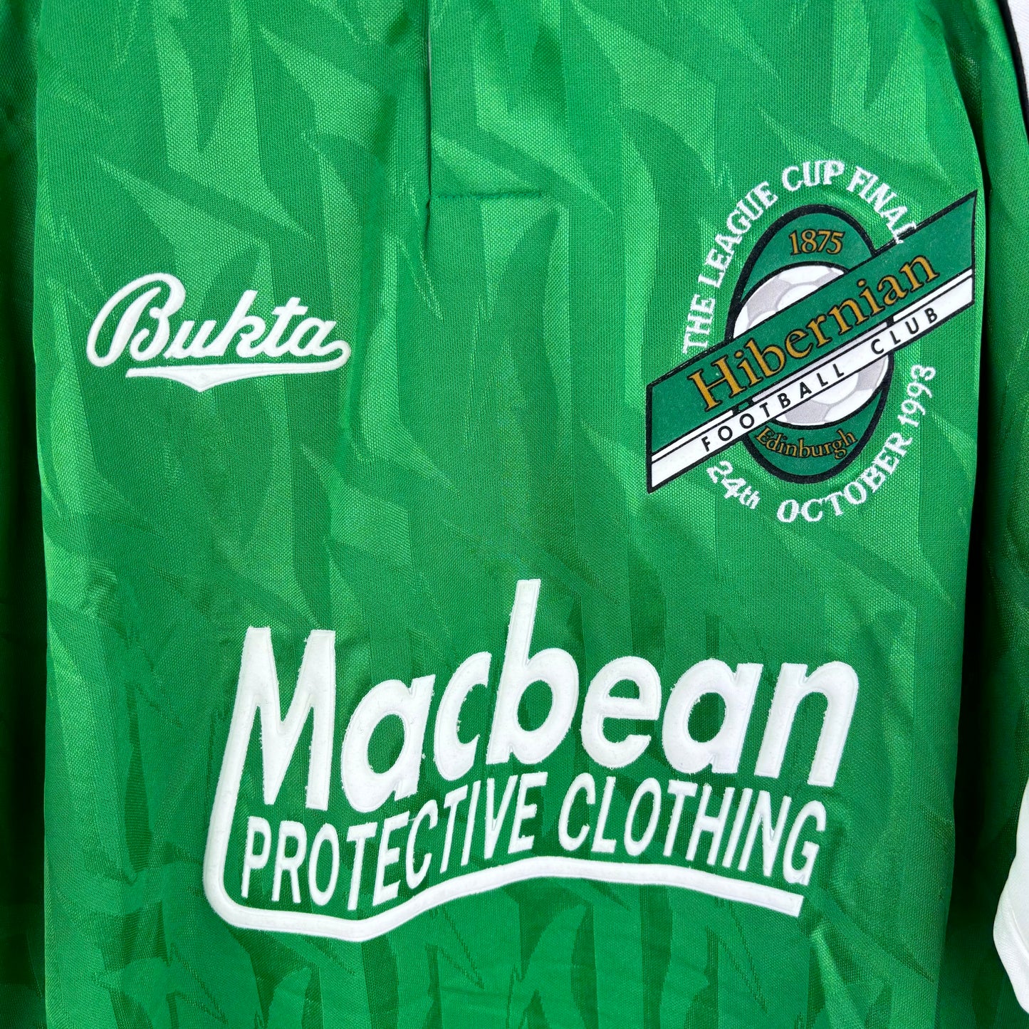 Hibernian 1992-1994 'League Cup Final' Bukta Home Football Shirt