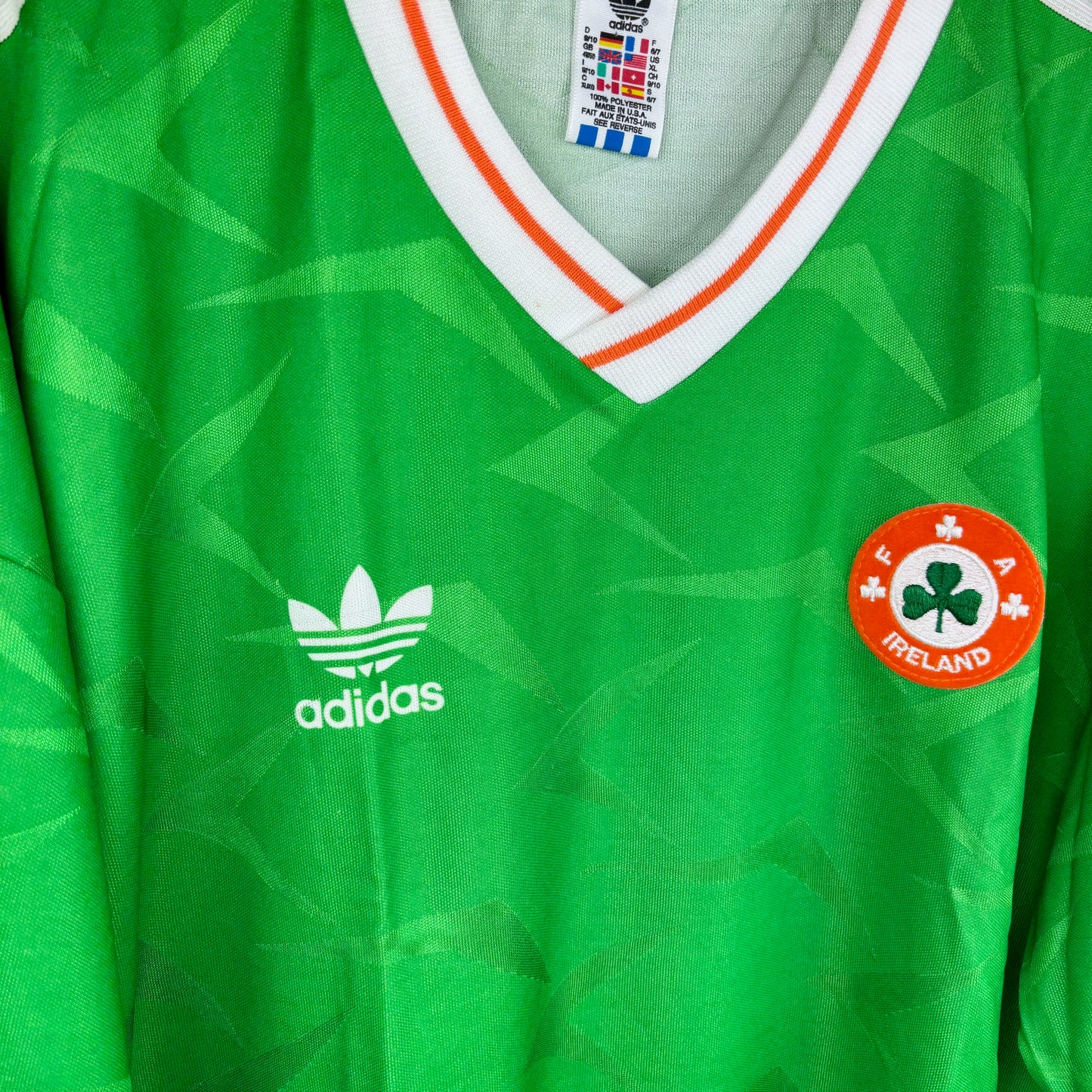 Ireland 1990-1992 Adidas Home Football Shirt