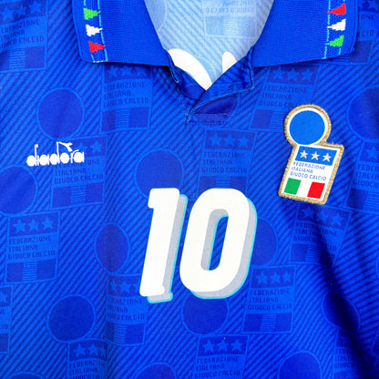 Italy 1994 Diadora Home Football Shirt BAGGIO #10 *SUBLIMATED*