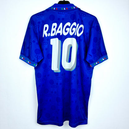 Italy 1994 Diadora Home Football Shirt BAGGIO #10 *SUBLIMATED*