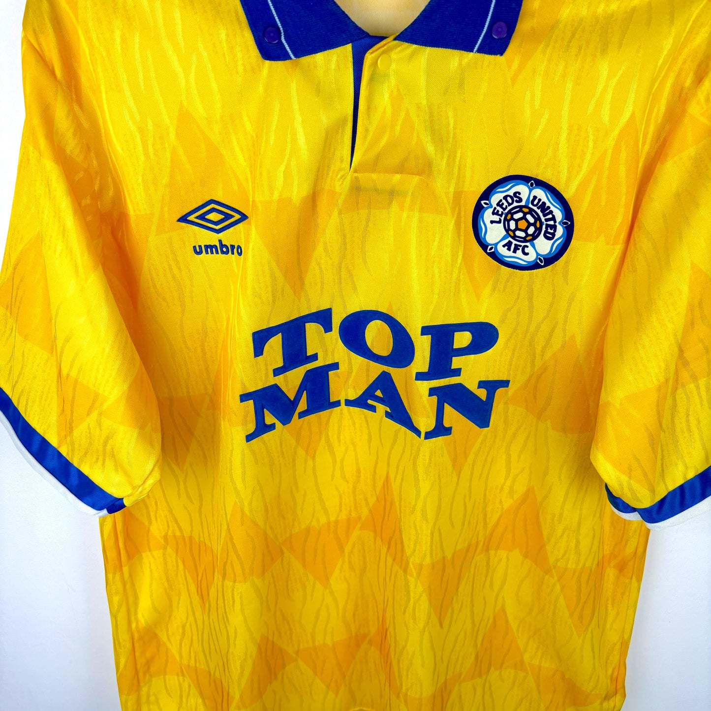 Leeds United 1989-1990 Umbro Away Football Shirt Jersey