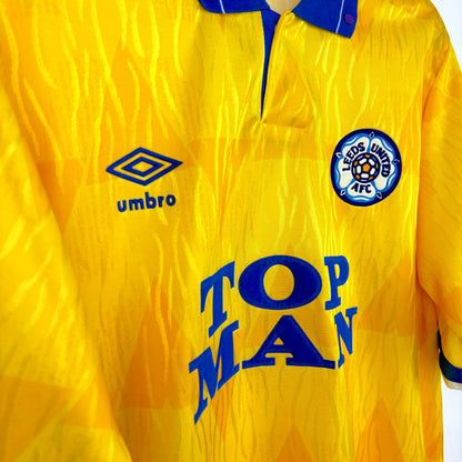 Leeds United 1989-1990 Umbro Away Football Shirt Jersey