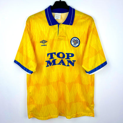 Leeds United 1989-1990 Umbro Away Football Shirt Jersey
