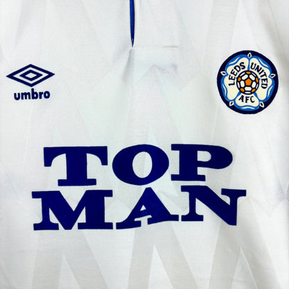 Leeds United 1990-1991 Umbro Home Football Shirt