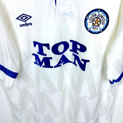 Leeds United 1990-1991 Umbro Home Football Shirt