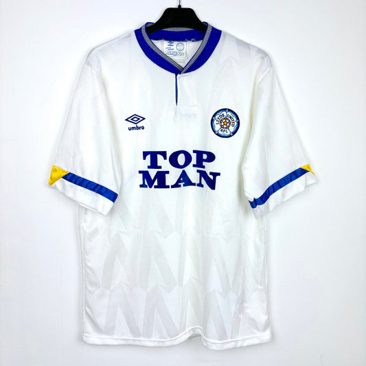 Leeds United 1990-1991 Umbro Home Football Shirt
