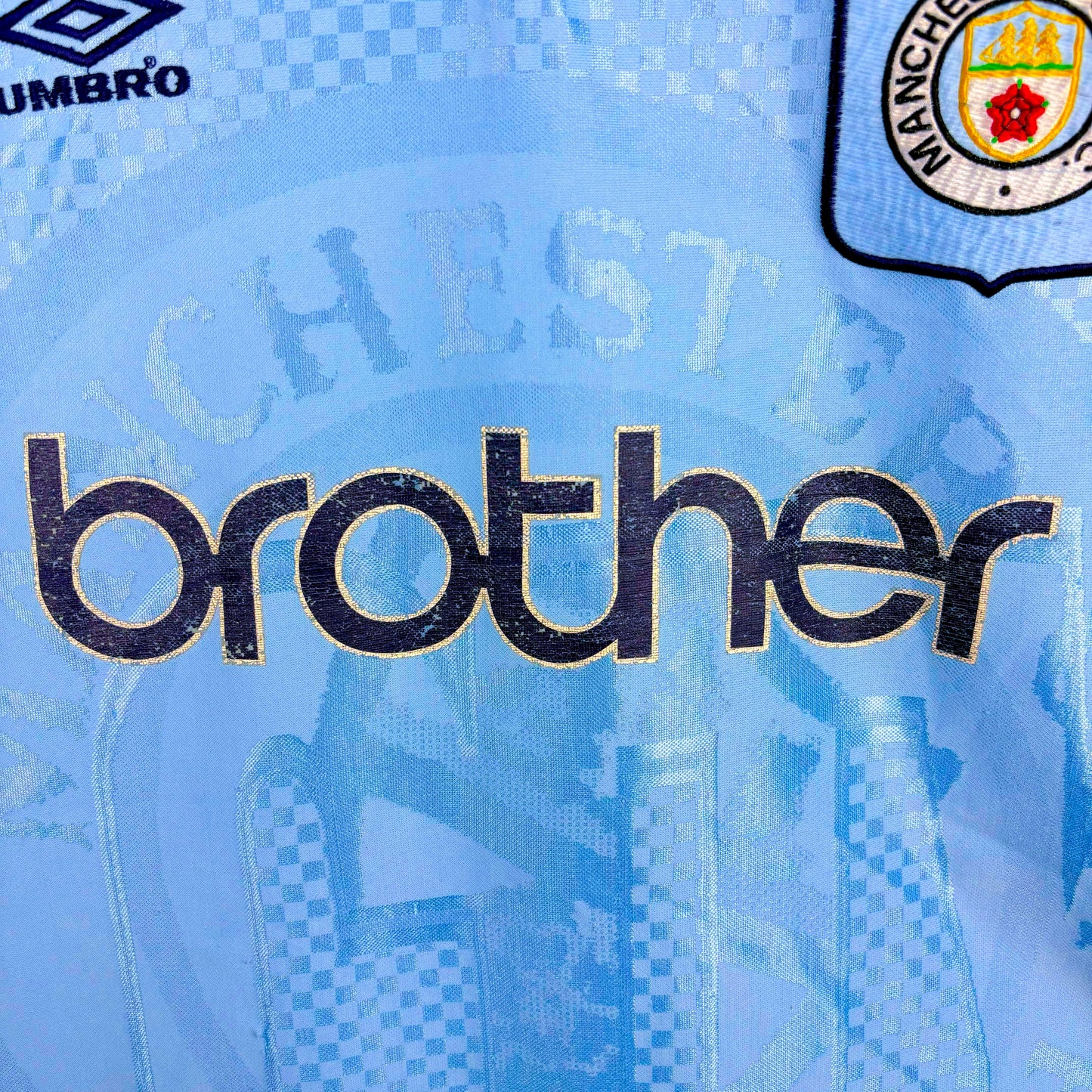 Manchester City 1995-1997 Umbro Home Football Shirt