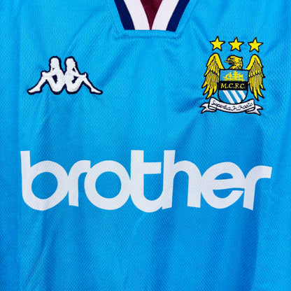 Manchester City 1997-1999 Kappa Longsleeve Home Football Shirt