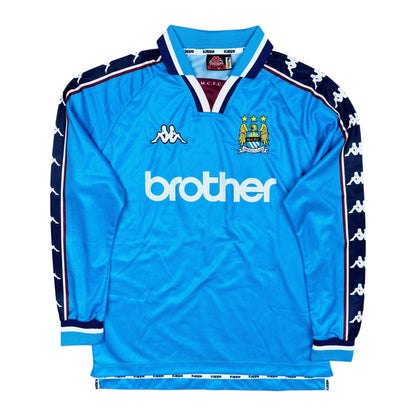 Manchester City 1997-1999 Kappa Longsleeve Home Football Shirt