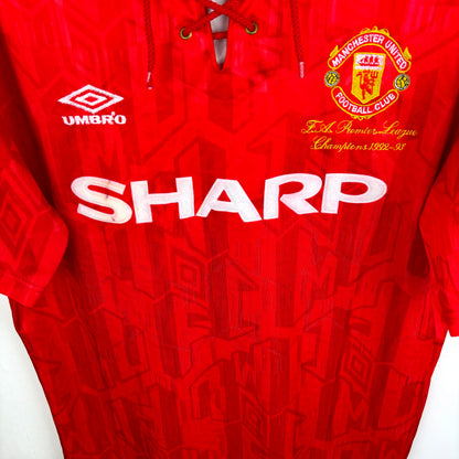 Manchester United 1992-1994 'Champions' Umbro Home Football Shirt