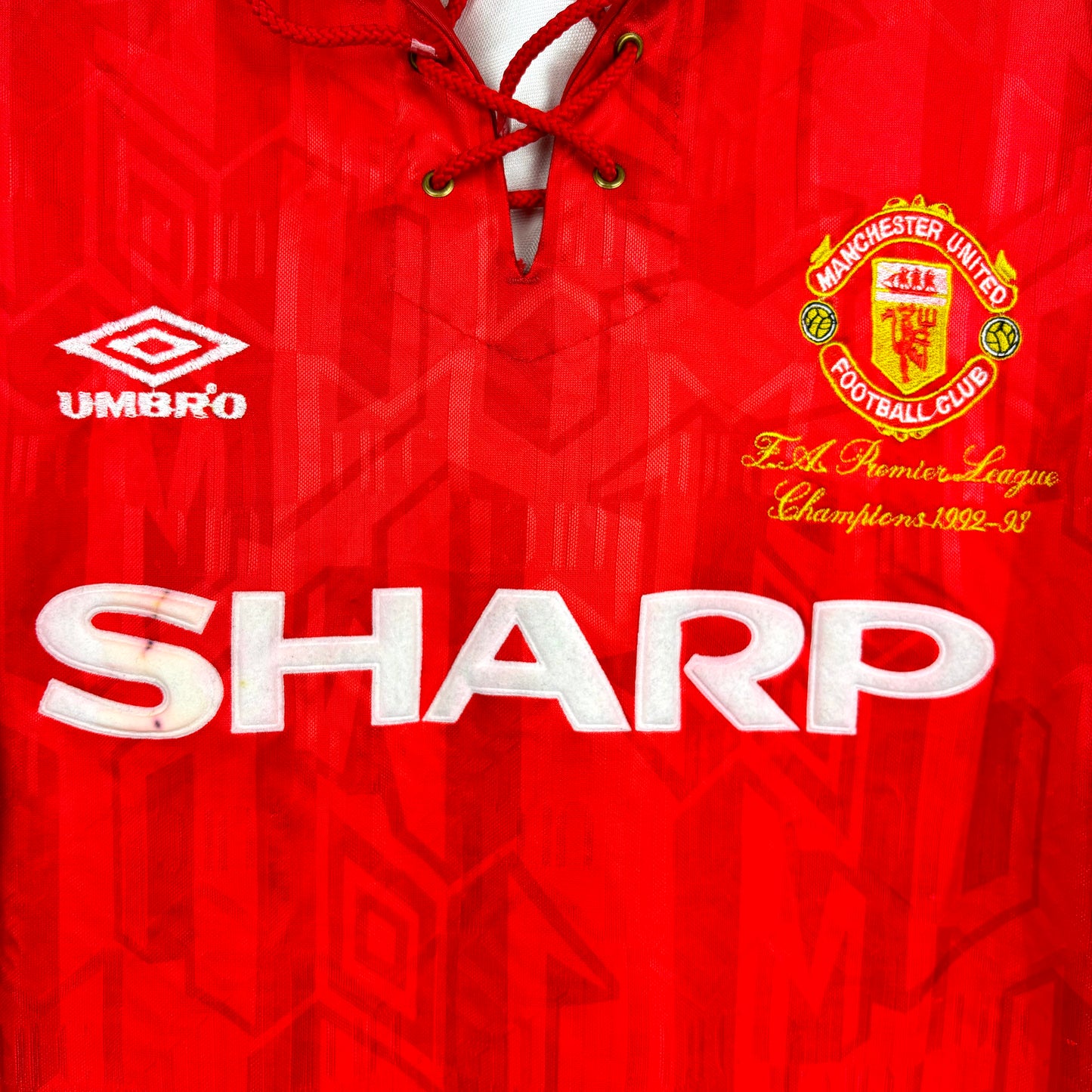 Manchester United 1992-1994 'Champions' Umbro Home Football Shirt