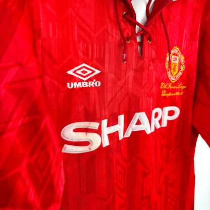 Manchester United 1992-1994 'Champions' Umbro Home Football Shirt