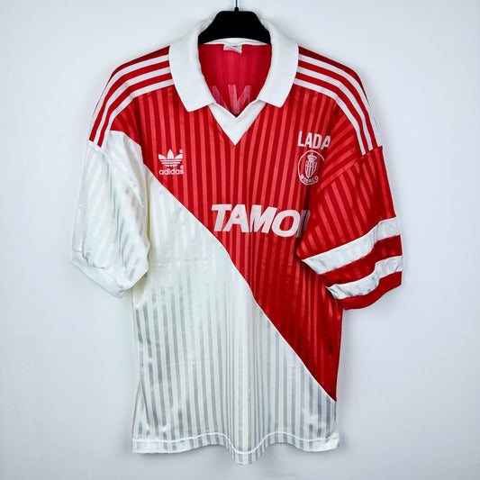 Monaco 1991-1992 Adidas Home Football Shirt