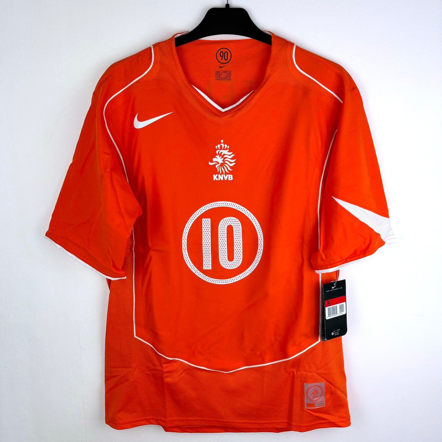 Netherlands 2004 Nike T90 Player Issue Van Nistelrooy Home Shirt