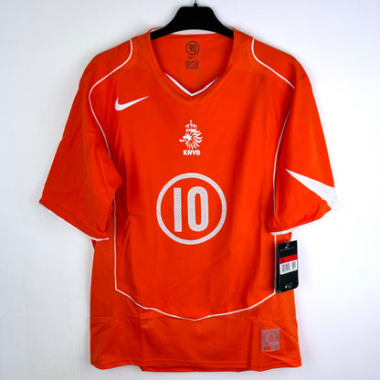 Netherlands 2004 Nike T90 Player Issue Van Nistelrooy Home Shirt