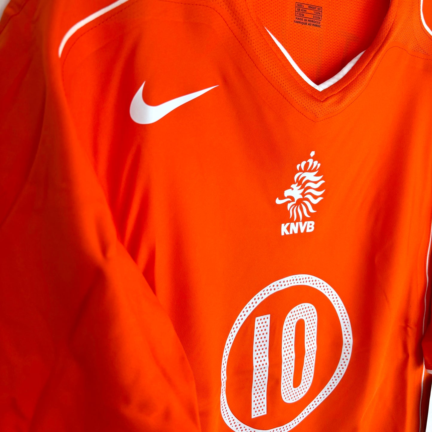 Netherlands 2004 Nike T90 Player Issue Van Nistelrooy Home Shirt