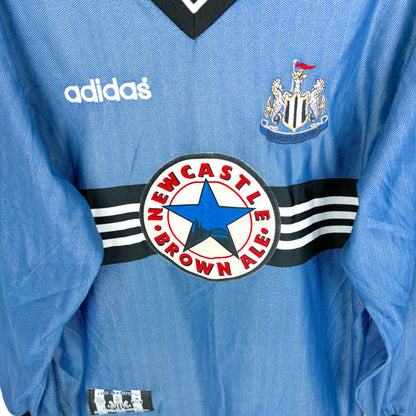 Newcastle 1996-1997 Adidas Away Football Shirt Longsleeve