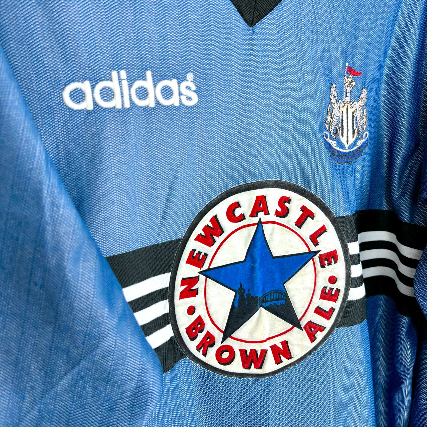 Newcastle 1996-1997 Adidas Away Football Shirt Longsleeve