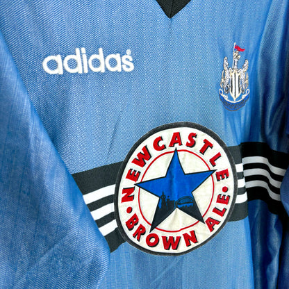 Newcastle 1996-1997 Adidas Away Football Shirt Longsleeve