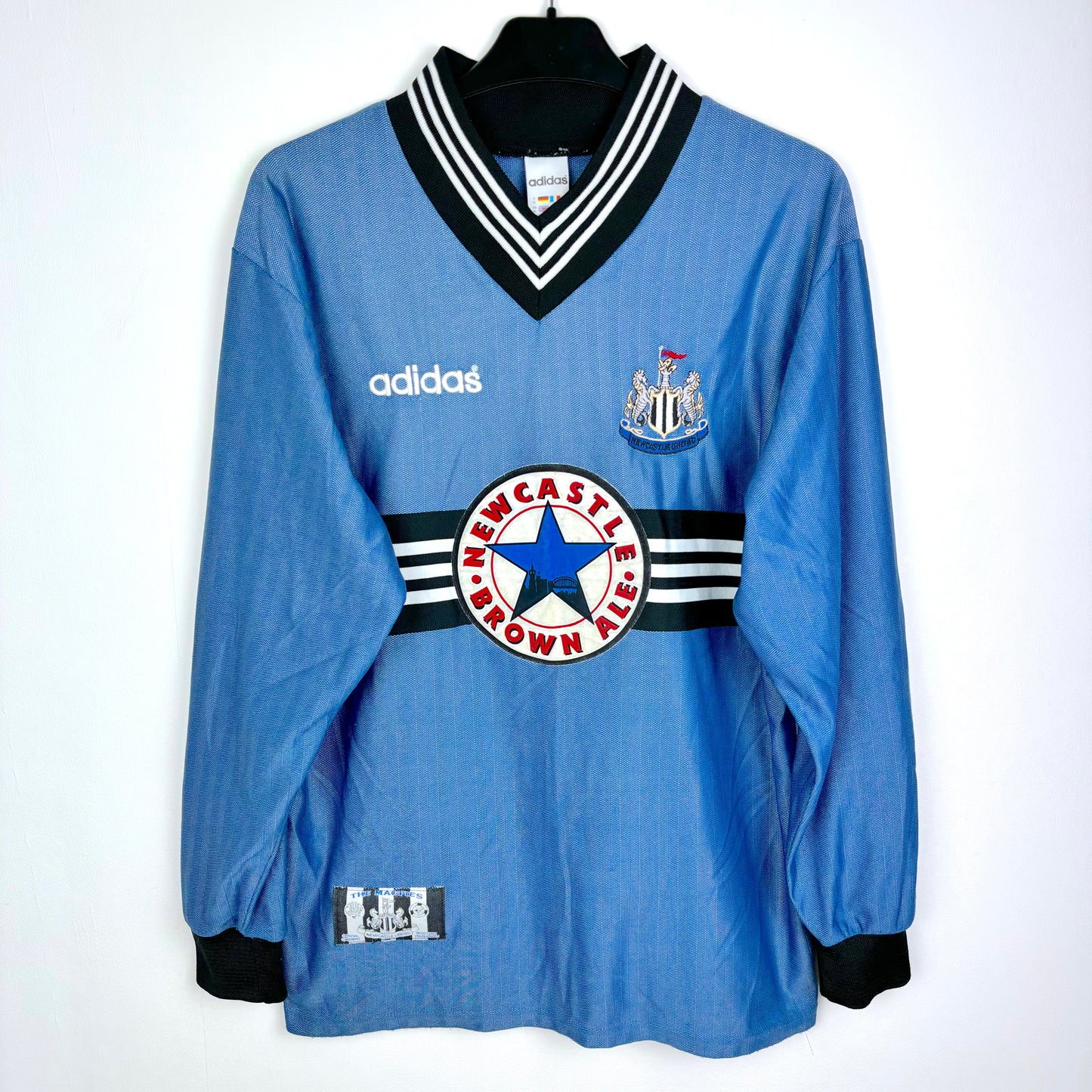 Newcastle 1996-1997 Adidas Away Football Shirt Longsleeve