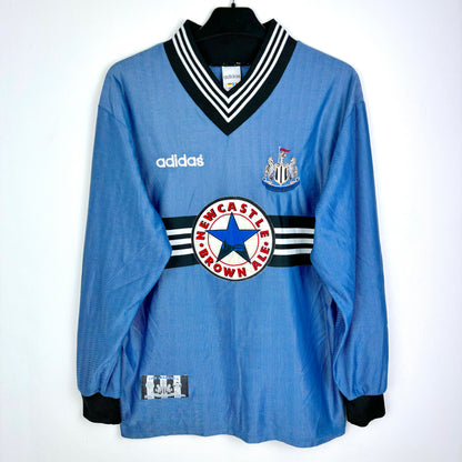 Newcastle 1996-1997 Adidas Away Football Shirt Longsleeve