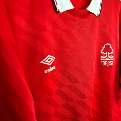 Nottingham Forest 1988-1990 Umbro Home Football Shirt