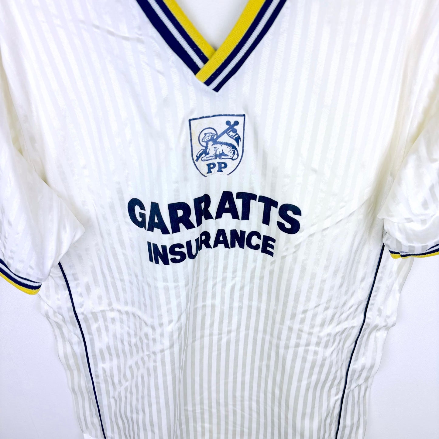 Preston North End 1988-1989 Scoreline Home Football Shirt
