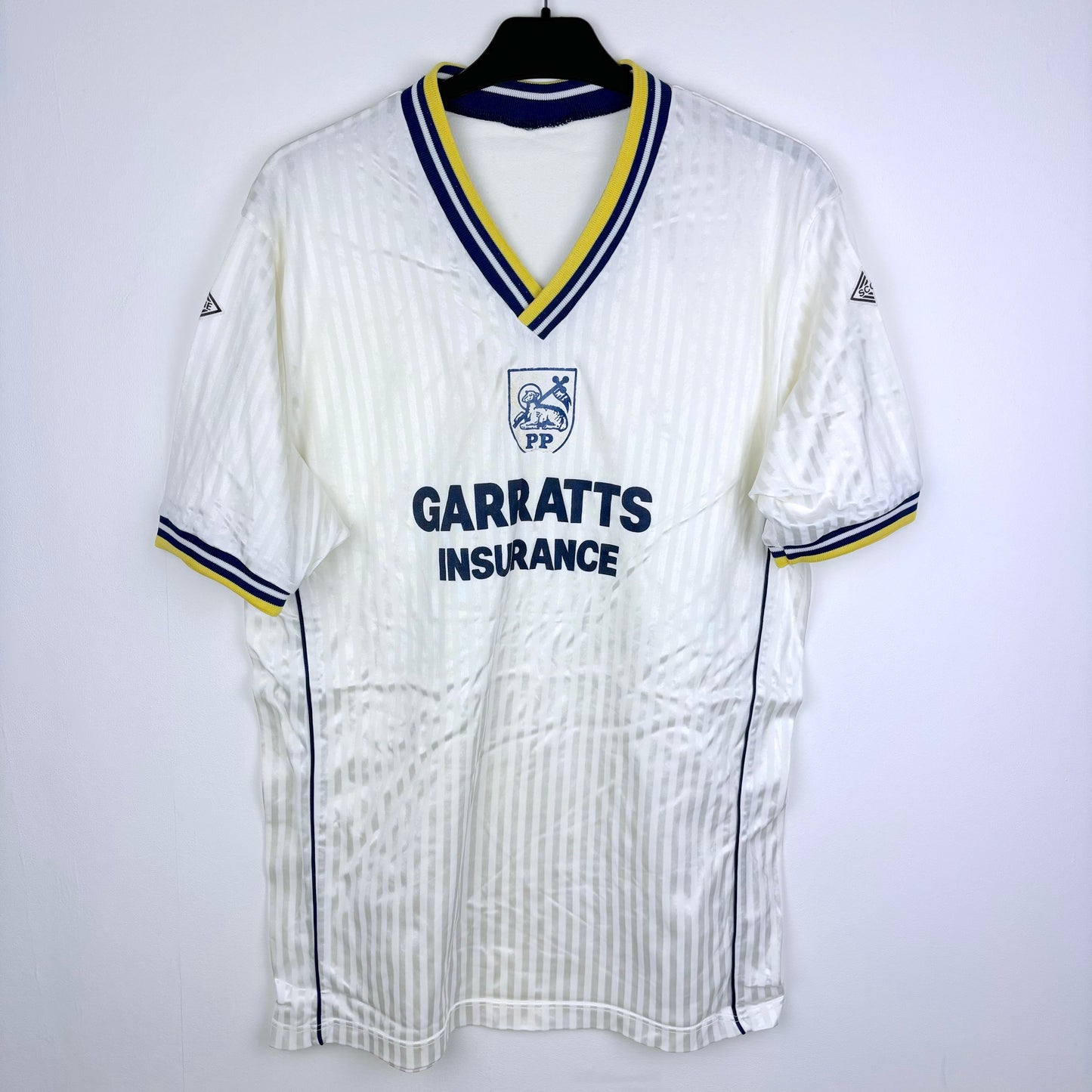 Preston North End 1988-1989 Scoreline Home Football Shirt