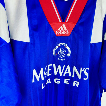 Rangers 1992-1994 '5 In A Row' Adidas Home Football Shirt