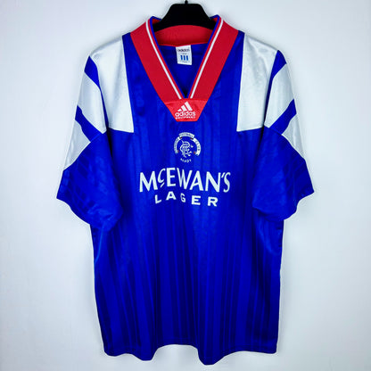 Rangers 1992-1994 '5 In A Row' Adidas Home Football Shirt