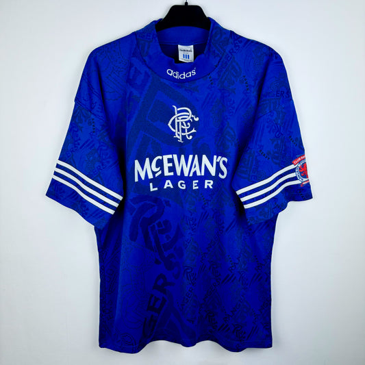 Rangers 1994-1996 Club Rangers Adidas Home Football Shirt
