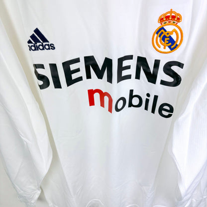 Real Madrid 2001-2002 Adidas Long Sleeve Home Football Shirt