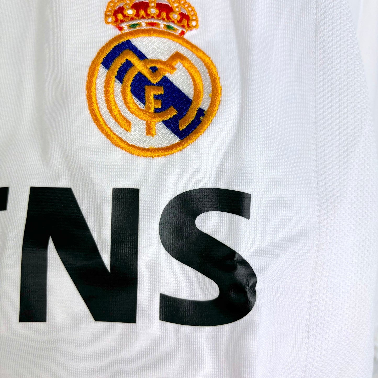 Real Madrid 2001-2002 Adidas Long Sleeve Home Football Shirt