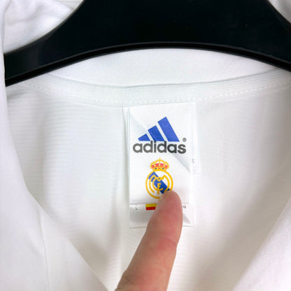 Real Madrid 2001-2002 Adidas Long Sleeve Home Football Shirt