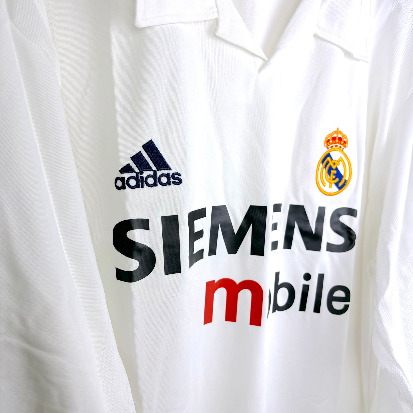 Real Madrid 2001-2002 Adidas Long Sleeve Home Football Shirt
