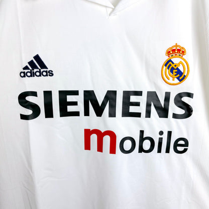 Real Madrid 2001-2002 Adidas Long Sleeve Home Football Shirt