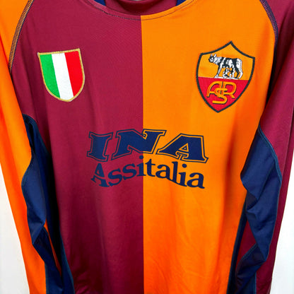 Roma 2001-2002 Kappa European Third Football Shirt Longsleeve