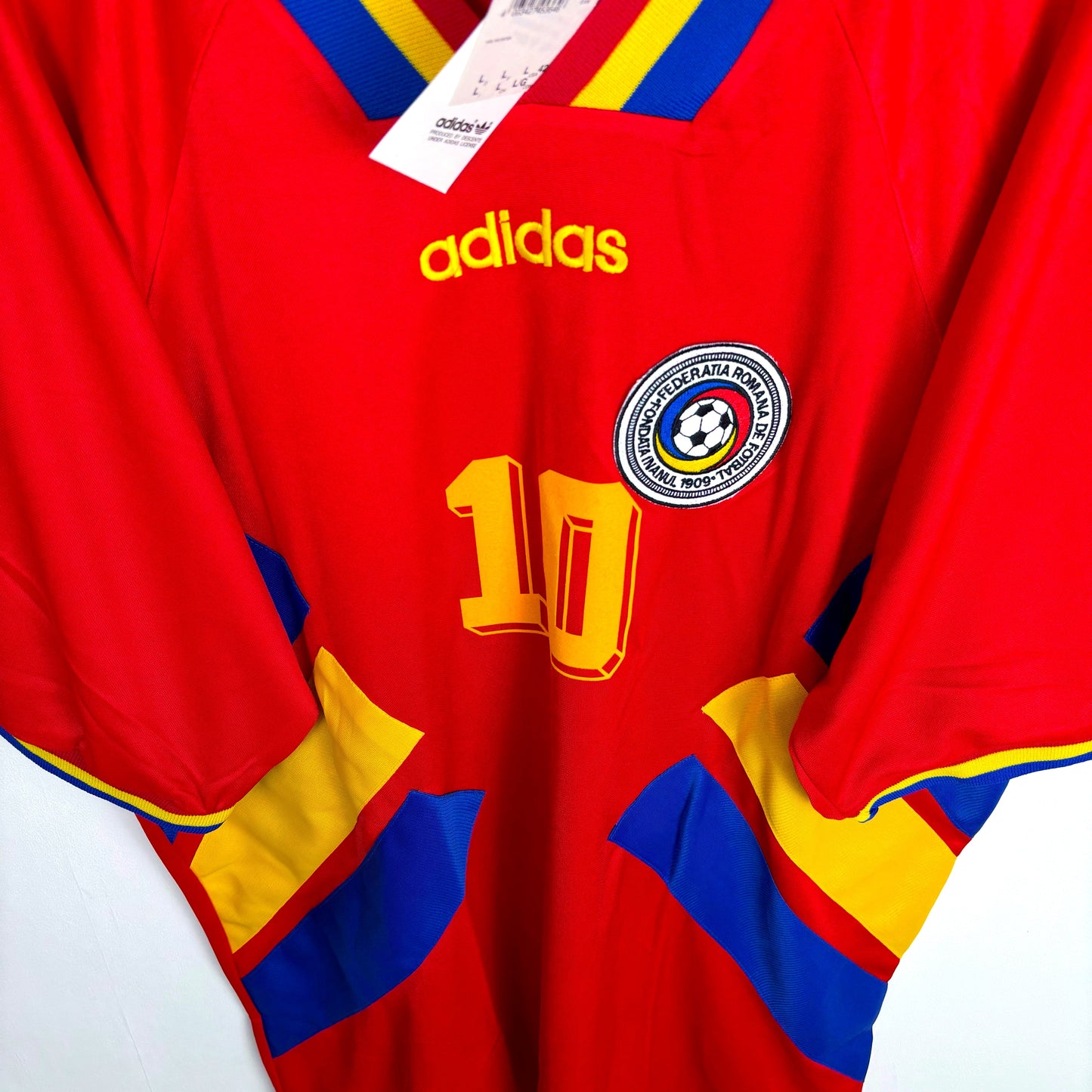 Romania 1994-1995 Adidas Away Football Shirt BNWT - Hagi 10