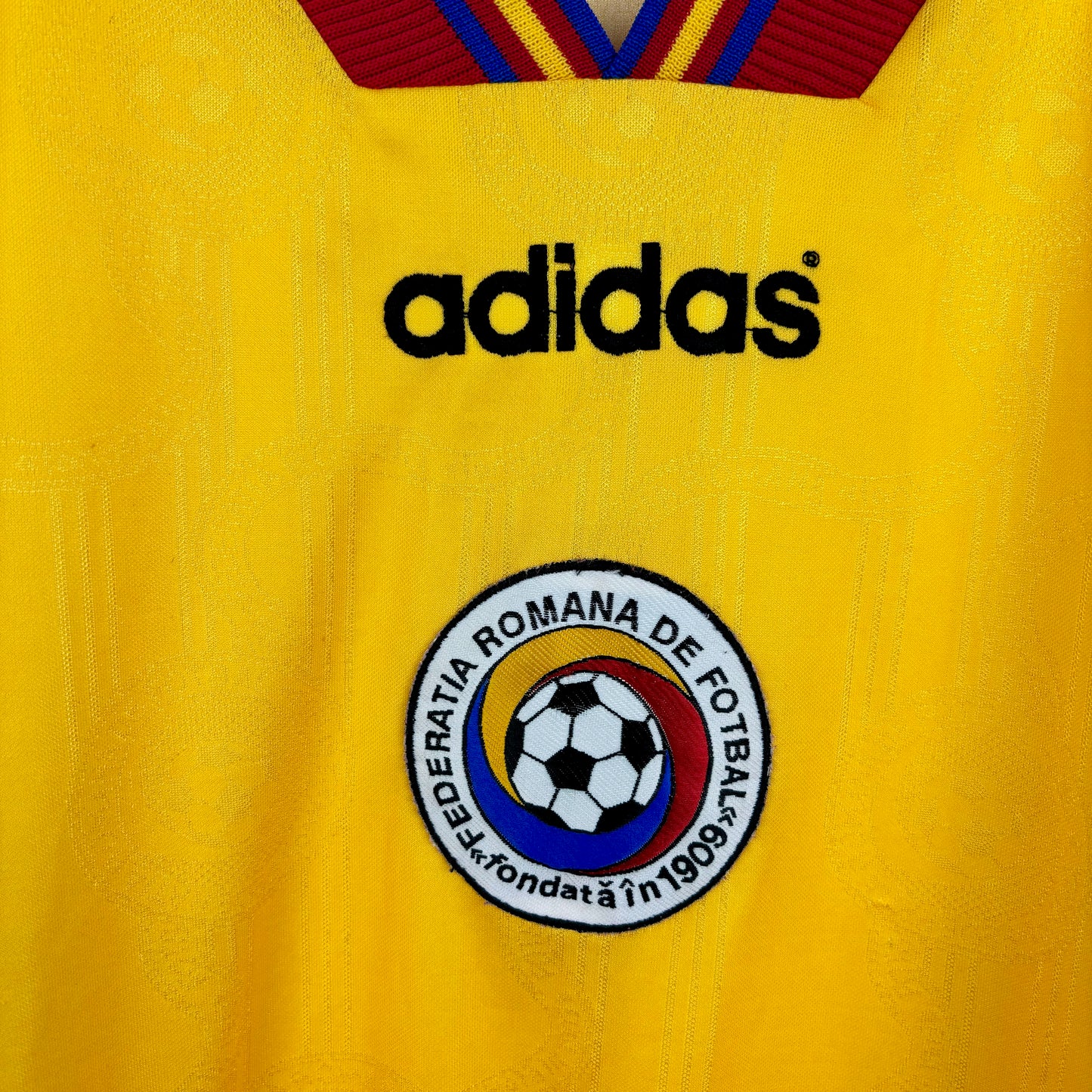 Romania 1996-1998 Adidas Home Football Shirt