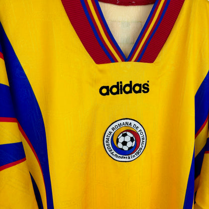 Romania 1996-1998 Adidas Home Football Shirt