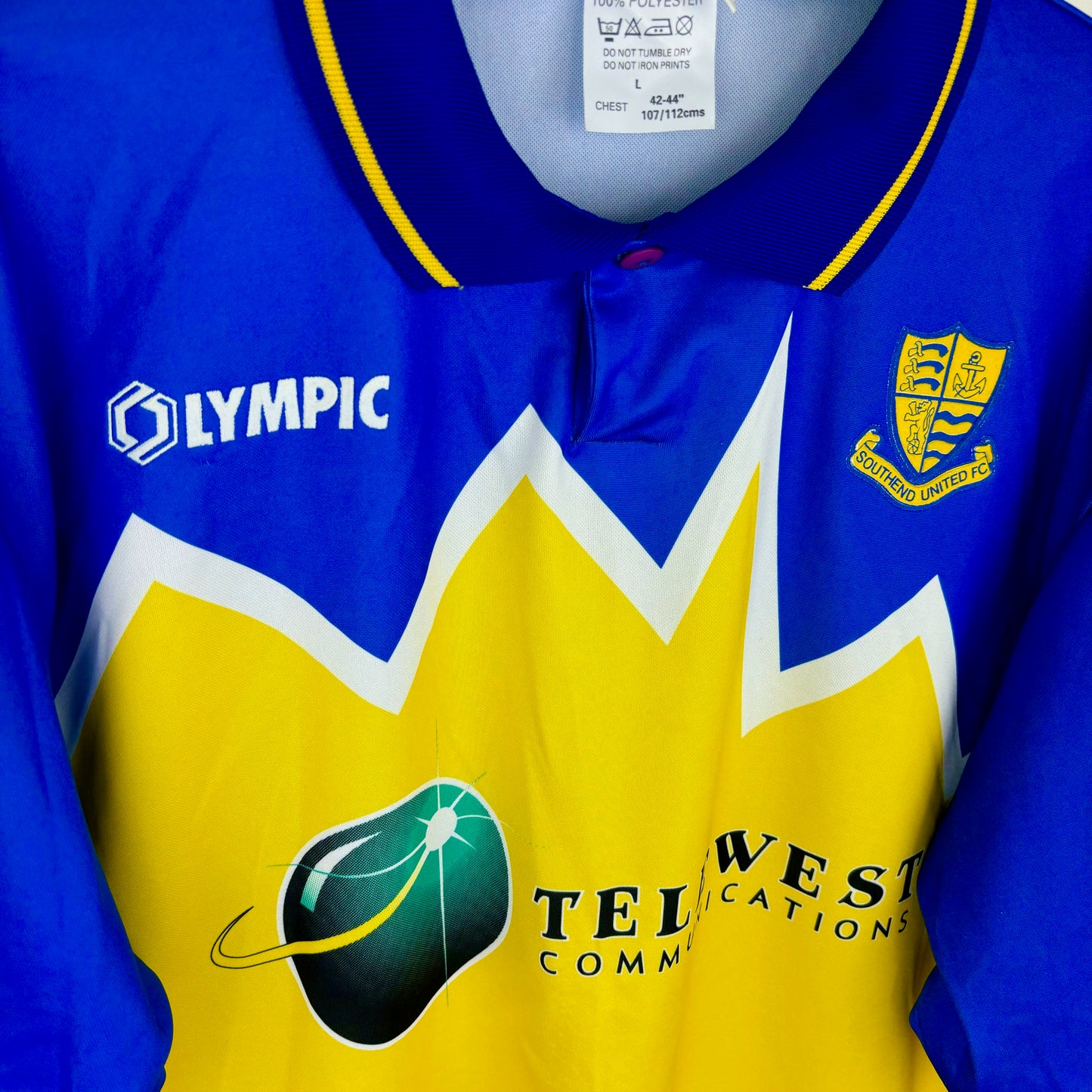 Southend United 1996-1997 Olympic Home Football Shirt