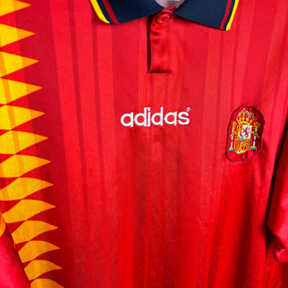 Spain 1994-1996 Adidas Home Football Shirt
