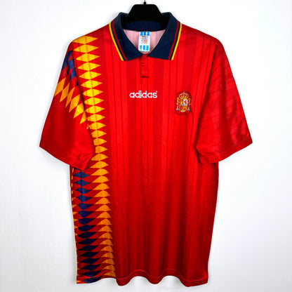 Spain 1994-1996 Adidas Home Football Shirt