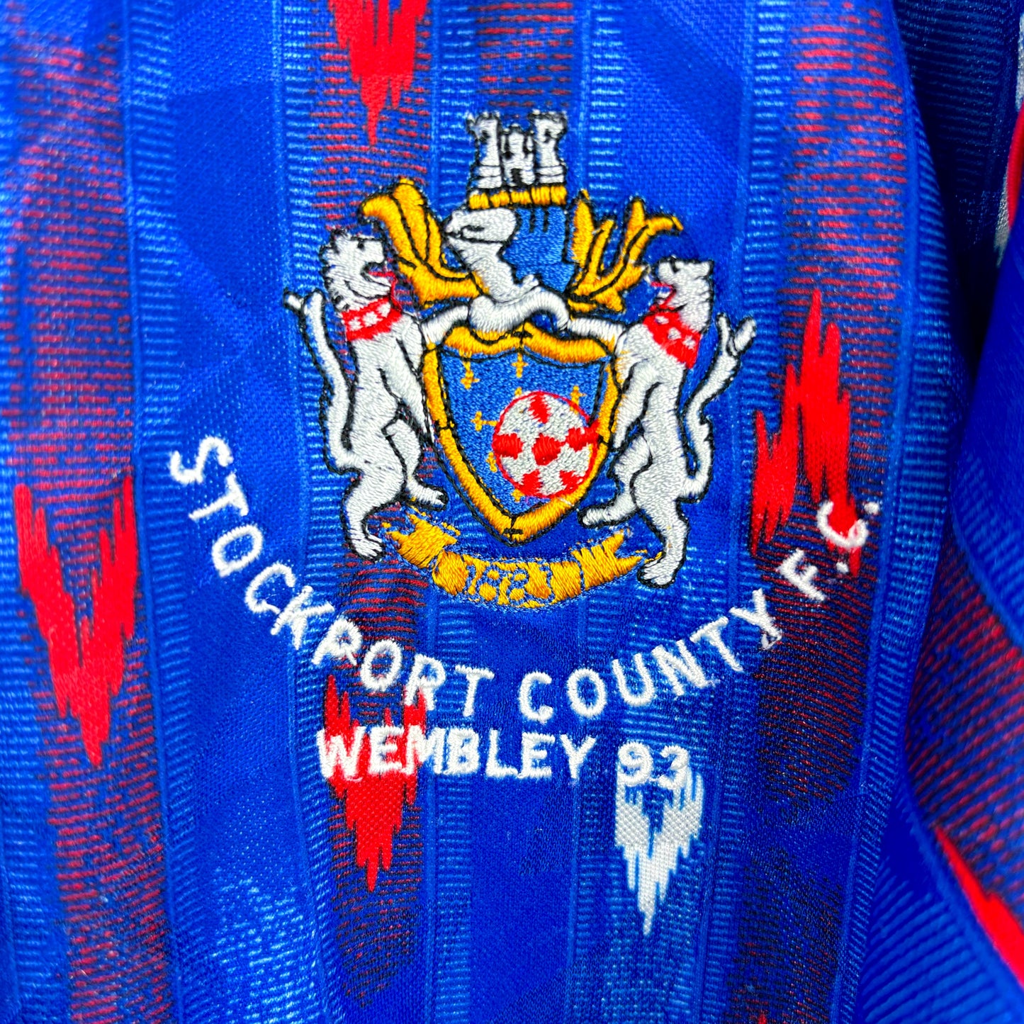 Stockport County 1992-1993 Wembley Super League Home Football Shirt Jersey