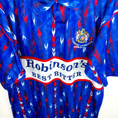 Stockport County 1992-1993 Wembley Super League Home Football Shirt Jersey
