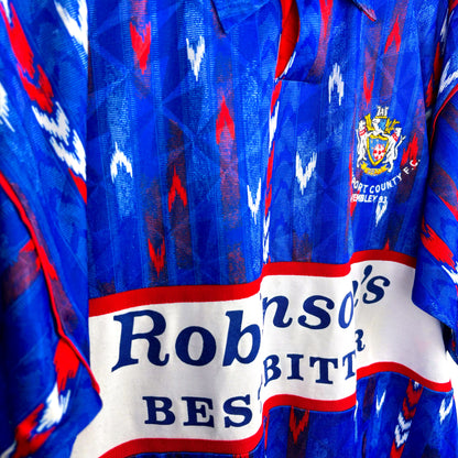Stockport County 1992-1993 Wembley Super League Home Football Shirt Jersey