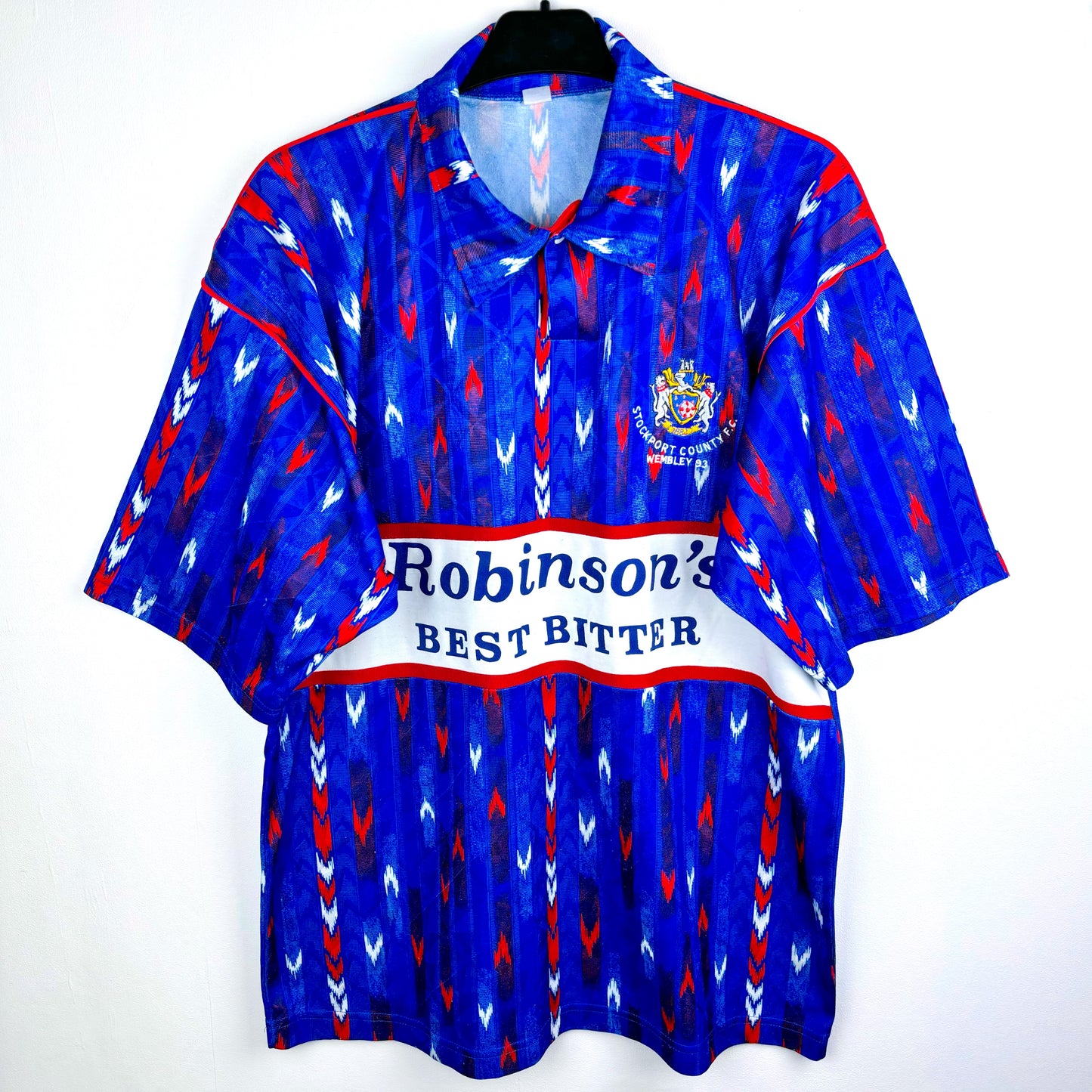 Stockport County 1992-1993 Wembley Super League Home Football Shirt Jersey