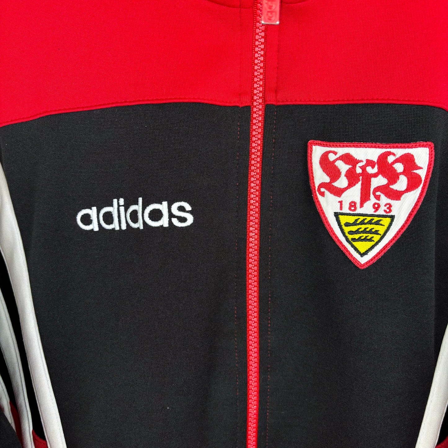Stuttgart 1996-1997 Adidas Football Training Track Jacket