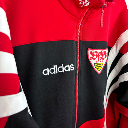 Stuttgart 1996-1997 Adidas Football Training Track Jacket