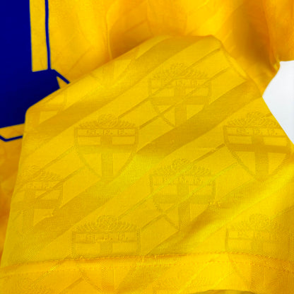 Sweden 1994-1996 Adidas Home Football Shirt Jersey Larsson
